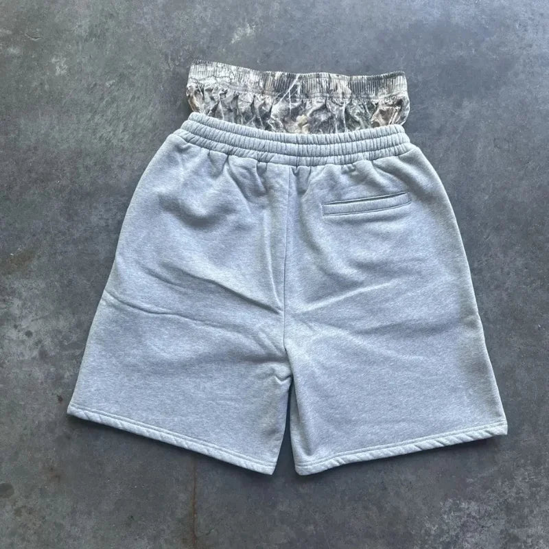 Double Layered Camo Shorts